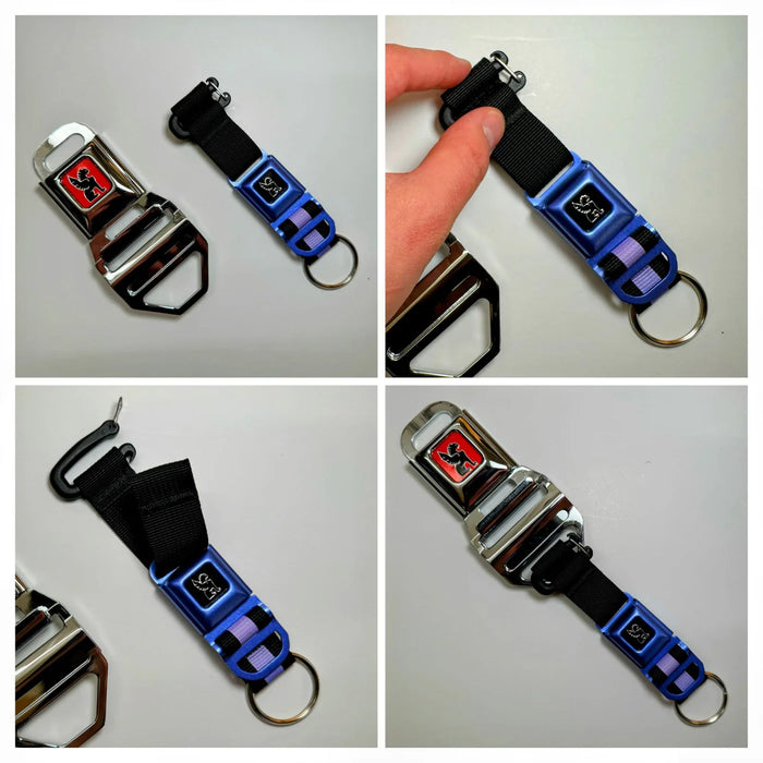 Chrome Mini Buckle Keychain