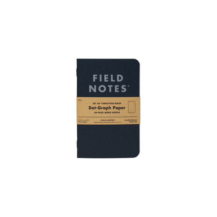 Field Notes Pitch Black Memobook (3-Pack)