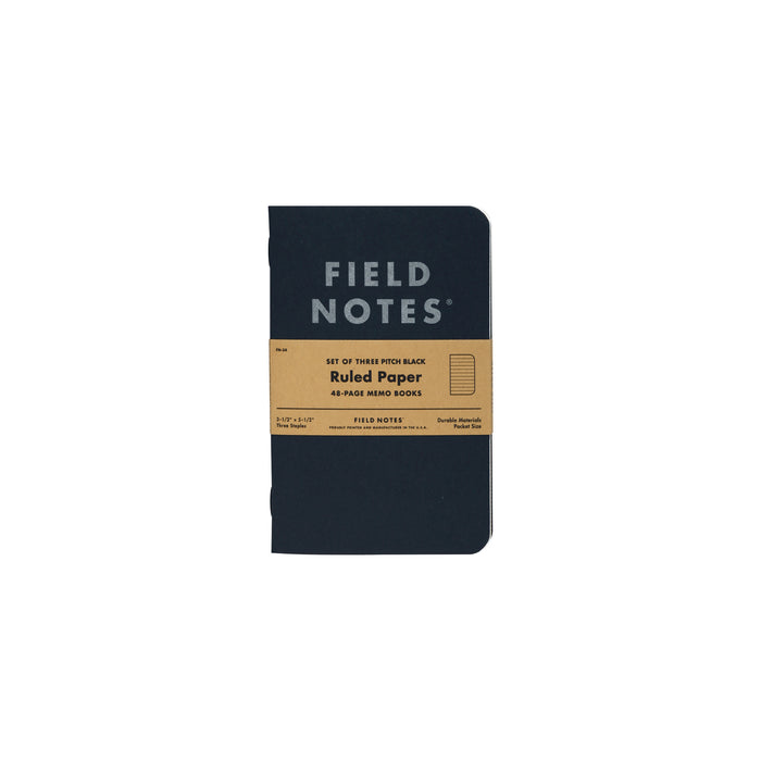 Field Notes Pitch Black Memobook (3-Pack)