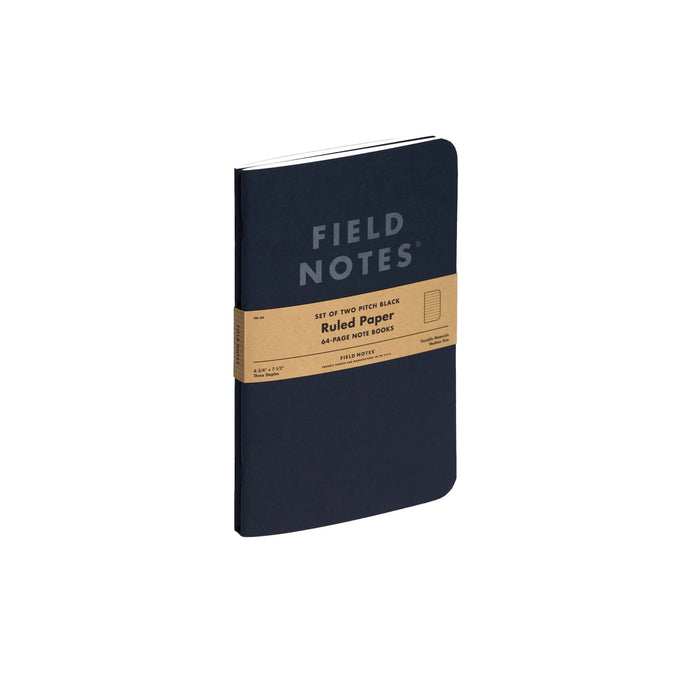 Field Notes Pitch Black LARGE -muistikirja (2-pack)