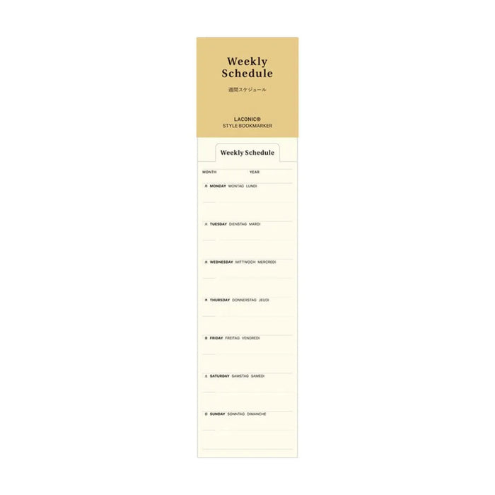 Laconic Bookmark Weekly Schedule (24 pcs)