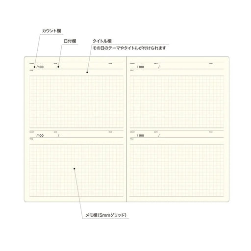 Laconic Style Notebook "100 Days"