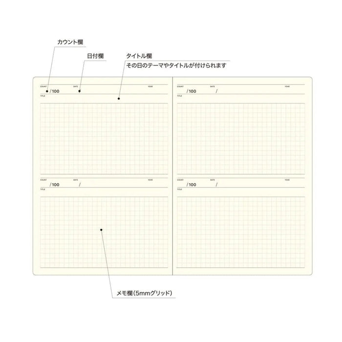 Laconic Style Notebook "100 Days"