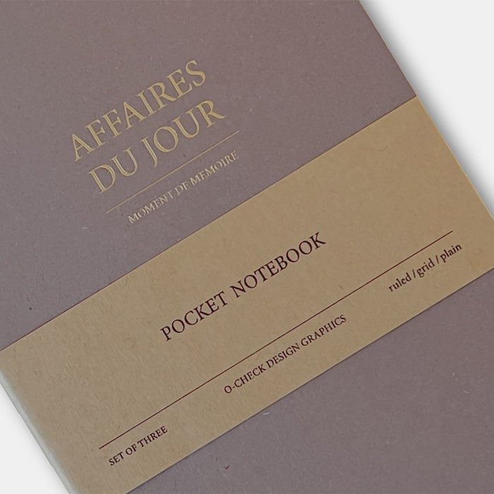 O-Check Design Pocket Notebook (3 pcs)