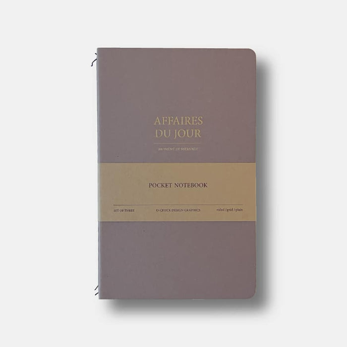 O-Check Design Pocket Notebook (3 pcs)