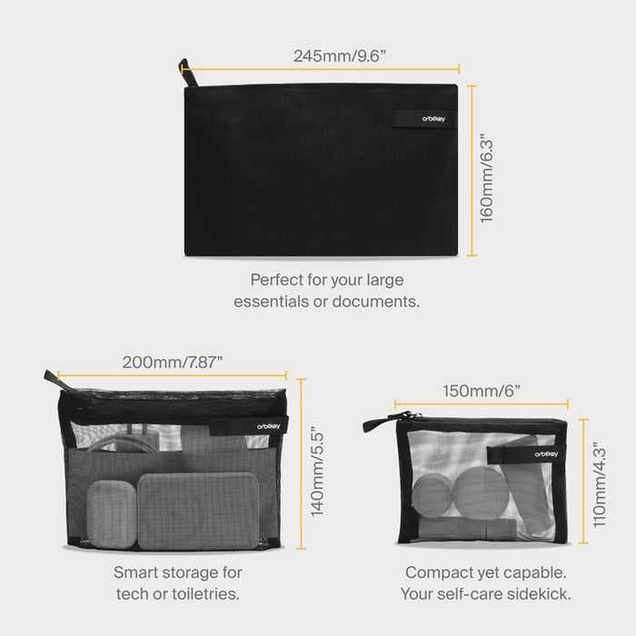 Orbitkey Essentials Pouch Trio -pussisetti