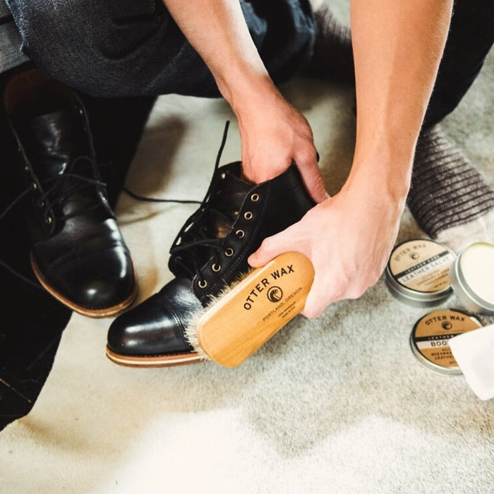 Otter Wax Premium Horsehair Shoe Brush