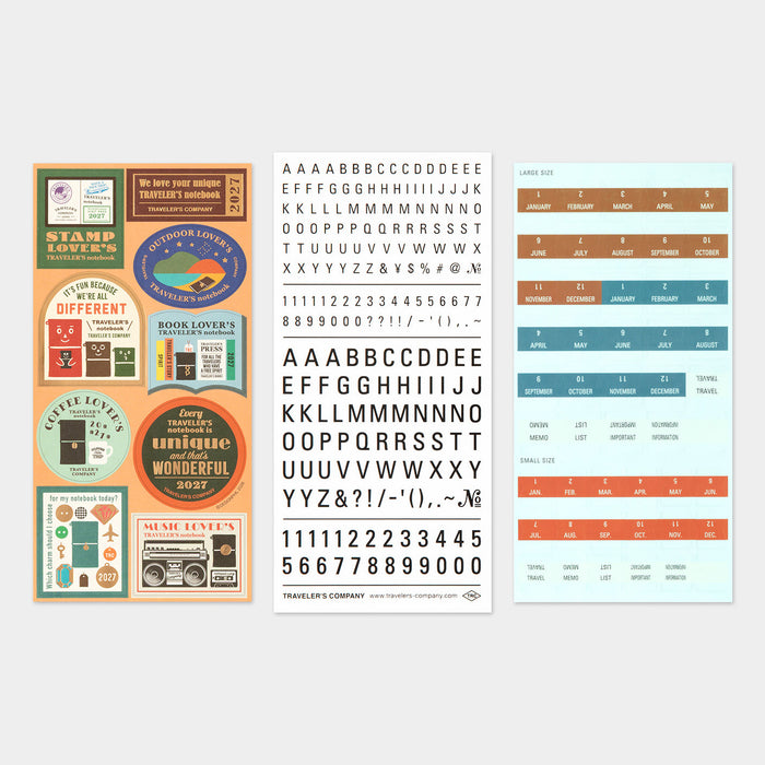Traveler's Company 2027 - Customized Sticker Set