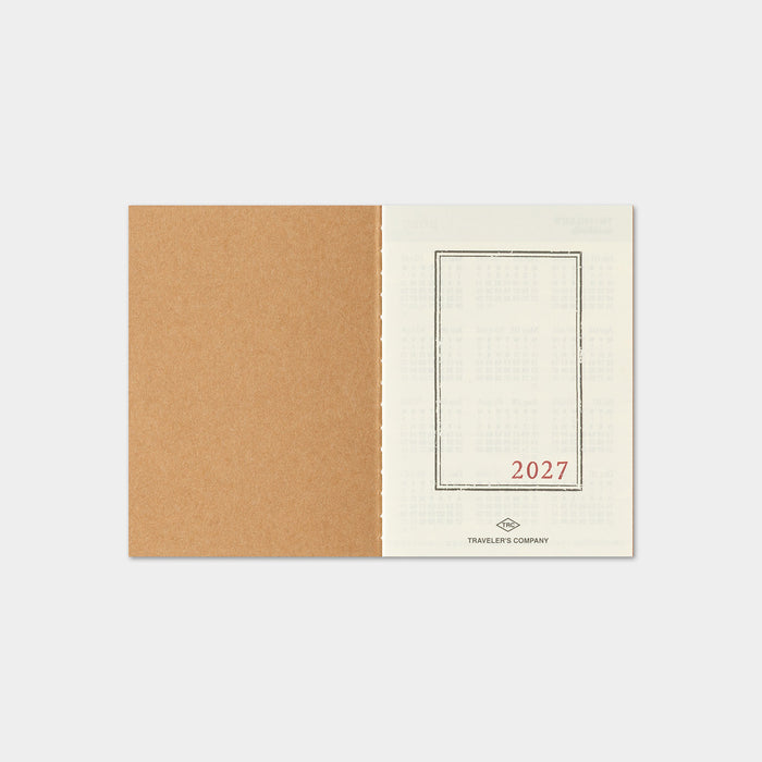 Traveler's Company 2027 - Monthly Diary Refill (Passport)