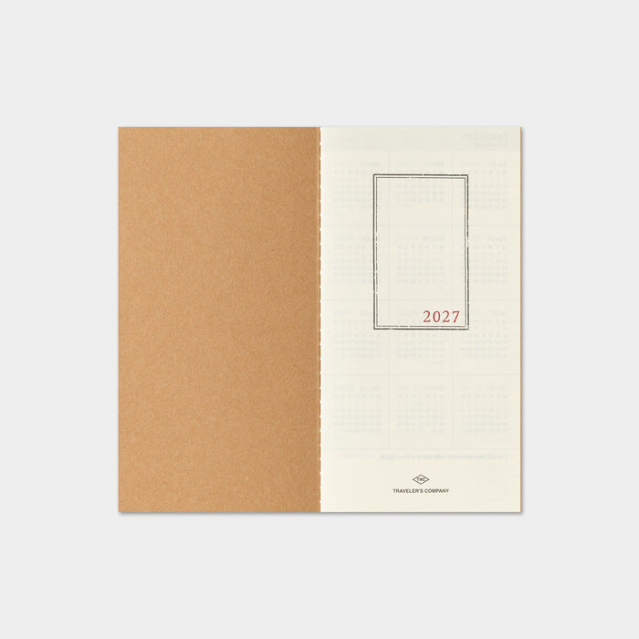 Traveler's Company 2027 - Monthly Diary Refill (Regular)