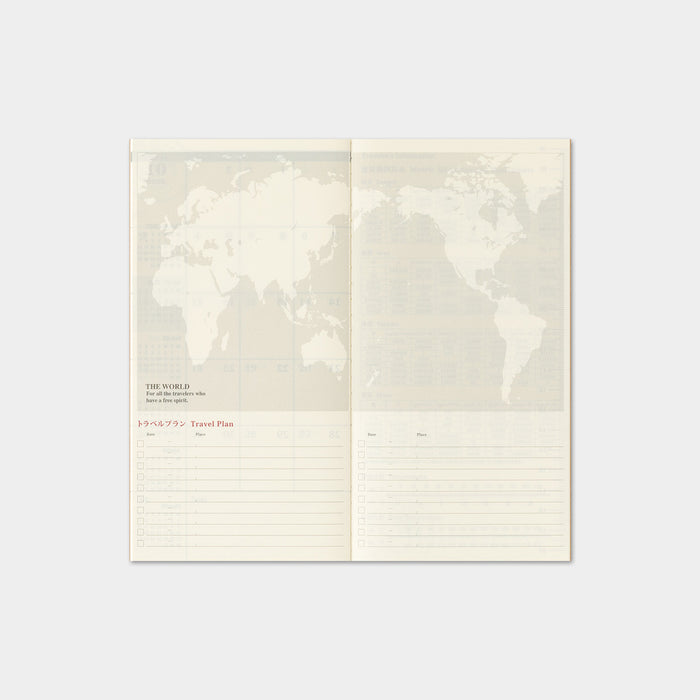 Traveler's Company 2027 - Monthly Diary Refill (Regular)
