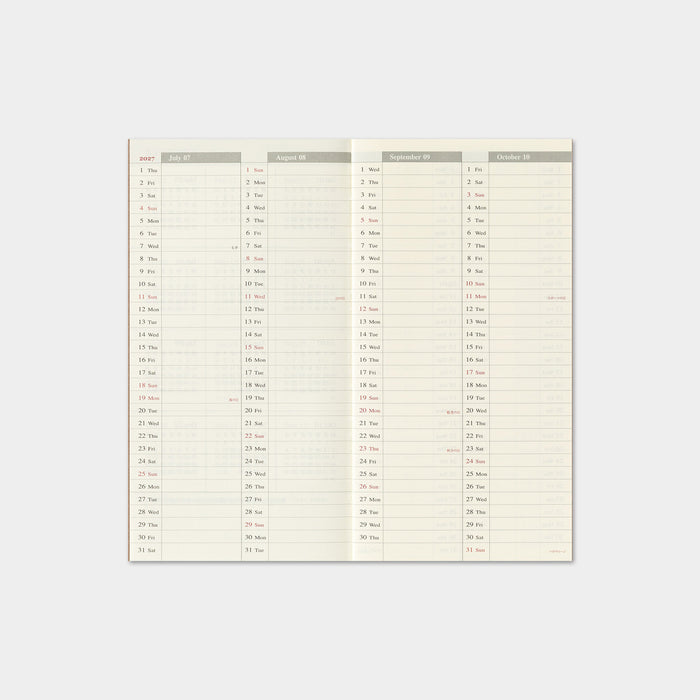 Traveler's Company - Weekly Diary Vertical Refill 2027 (Regular)