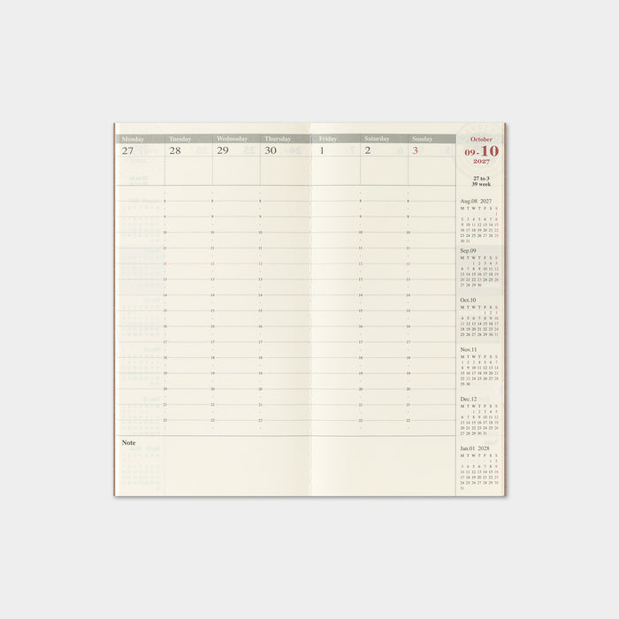 Traveler's Company - Weekly Diary Vertical Refill 2027 (Regular)