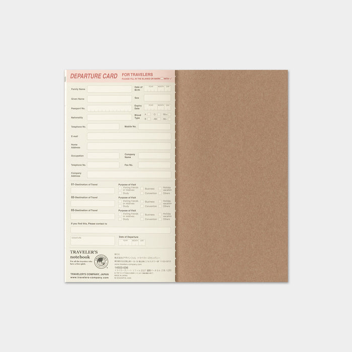 Traveler's Company - Weekly Diary Vertical Refill 2027 (Regular)