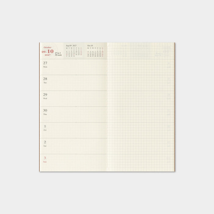 Traveler's Company 2027 - Weekly + Memo Refill (Regular)