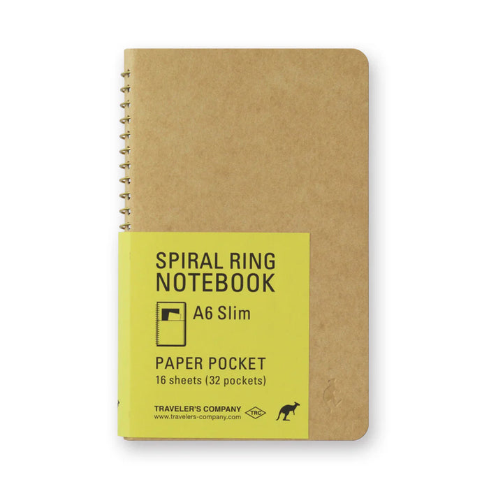 Traveler's Company Spiral Ring Notebook - A6 Slim Paper Pocket