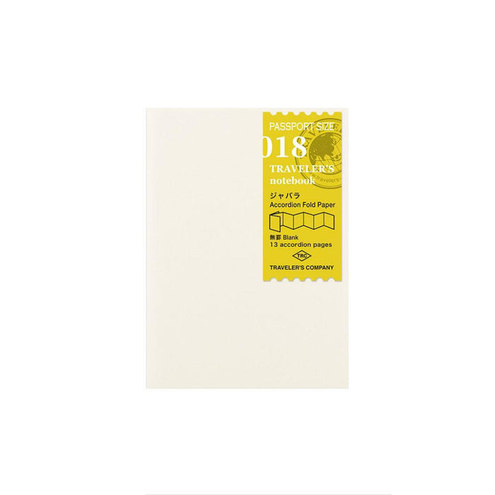 Traveler's Company - 018 Accordion Fold Paper Refill (Passport)