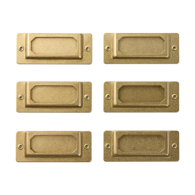 Traveler's Company Brass Label Plates (6 pcs)