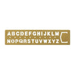 Traveler's Company Brass Template Bookmark Alphabets