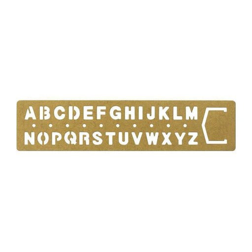 Traveler's Company Brass Template Bookmark Alphabets